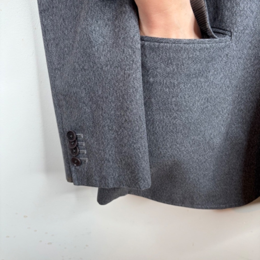 Banana Republic Blazer 44L Charcoal Grey Old Money Classic Academia Minimalist - Picture 3 of 11